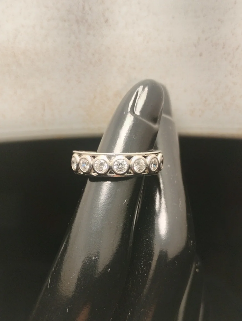 925 sterling silver bling ring size 7 - Picture 3 of 6
